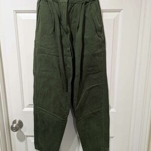 United Colors of Benetton Army Green Balloon Style Jeans Size 42" Made in Italy
